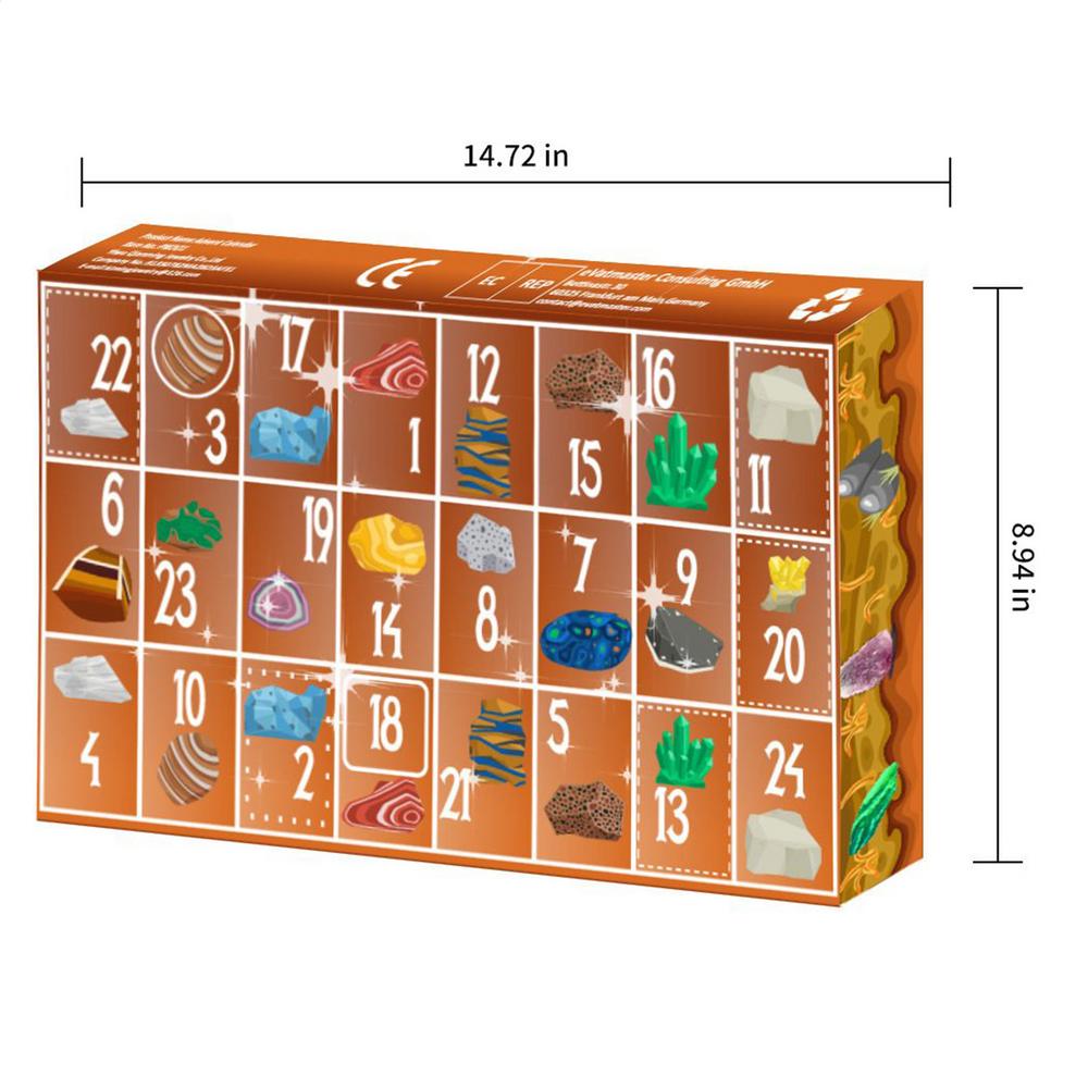 

Christmas Countdown Calendar 24-Day 24-Day Irregular Stone Ornament Christmas Gift For Kids Teen Girls Boys Nature Lovers other