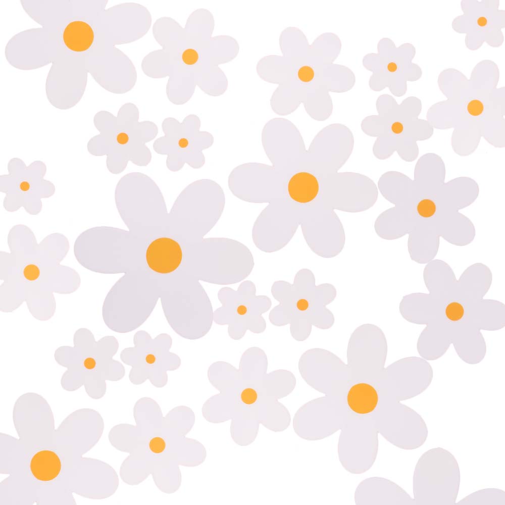 6Sheets/72Pcs/Set Double Sided Flower Wall Stickers PVC Glass Stickers  Home Decoration