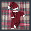 VNGOLERRY Santa Costume for Baby Knit Romper Hat Christmas Photo Commemorative Photo Baby Shower Newborn Sleeping Position Art Newborns, & Set, Prop,