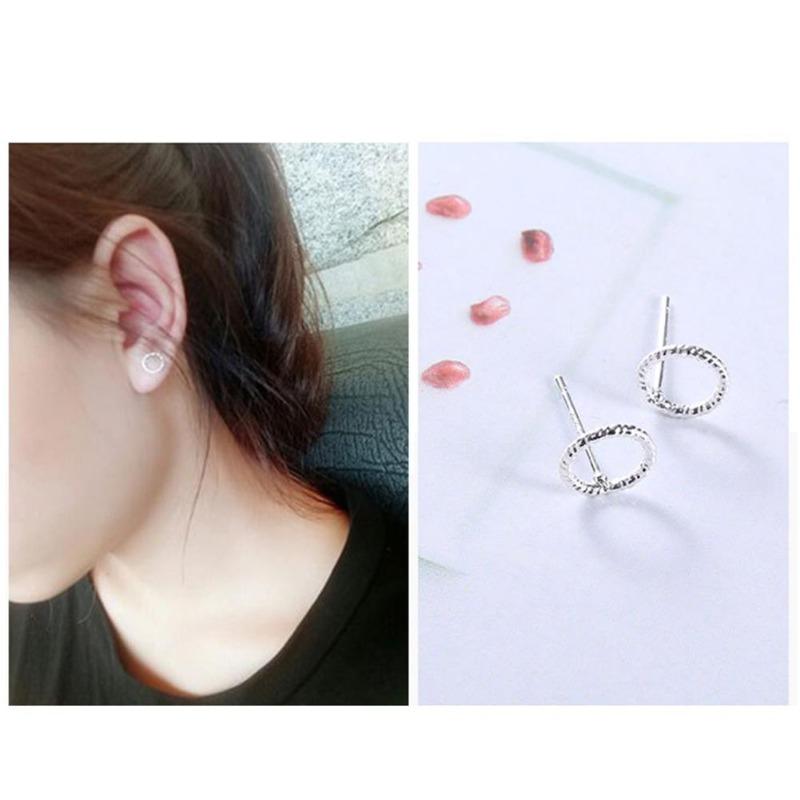 6Prs/Set Stylish Women Heart Feather Snowflake Circle Ear Stud Earrings Jewelry Jewelry Gift