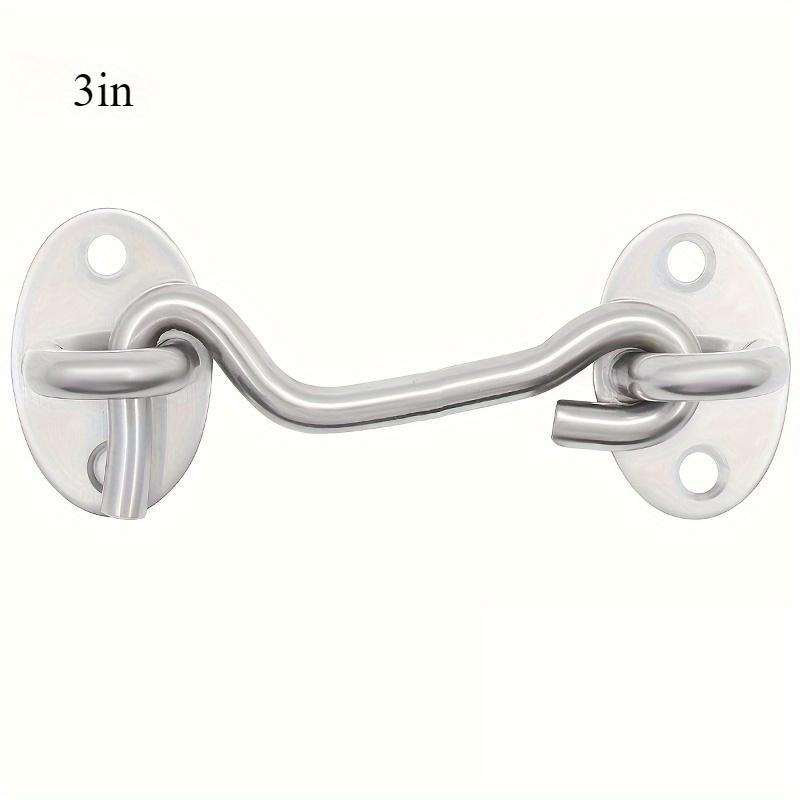 

1 шт. Замок для двери из нержавеющей стали - 3-дюймовая прочная защелка для ворот с винтами, матовая отделка, механическая ручка для раздвижных дверей, ворот и промышленного использования 4in