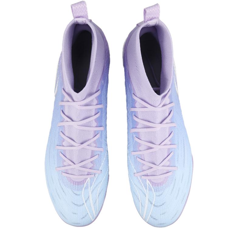 Li Ning Shadow 3 Comfortable Trendy TF (Rubber Studs) Artificial Turf Shock Absorbing Non-Slip Football Shoes Men Football Shoes Blue Purple YSTU049-4