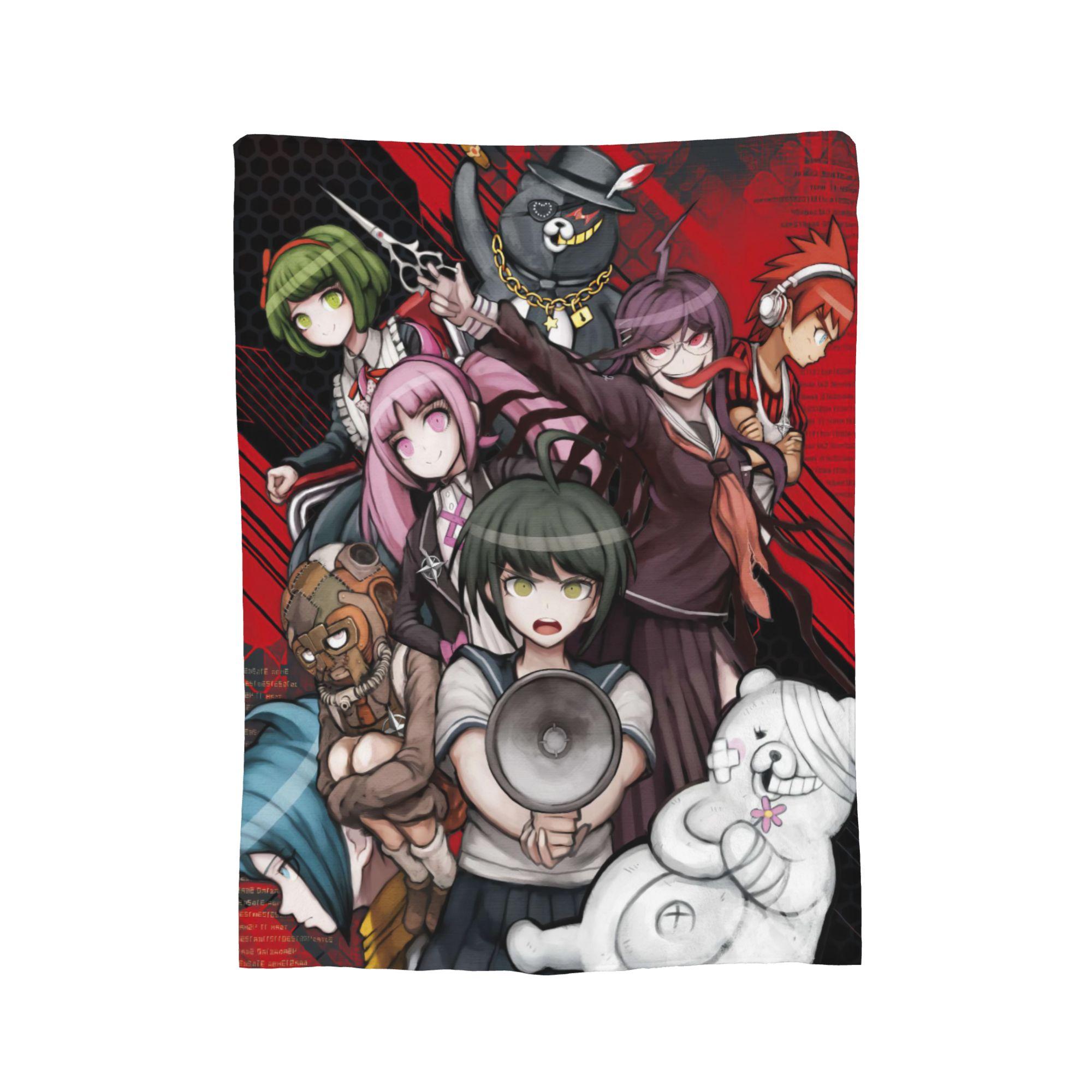 Anime Danganronpa Blankets Flannel Decoration Monokuma  Multifunction Warm Throw Blanket for Bed Office Rug Piece 30x40in