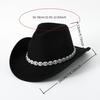 Men and Women Jazz Top Hat Party Festival Stage Performance Simple Top Hat Premium Wool Hat Western Cowboy Hat