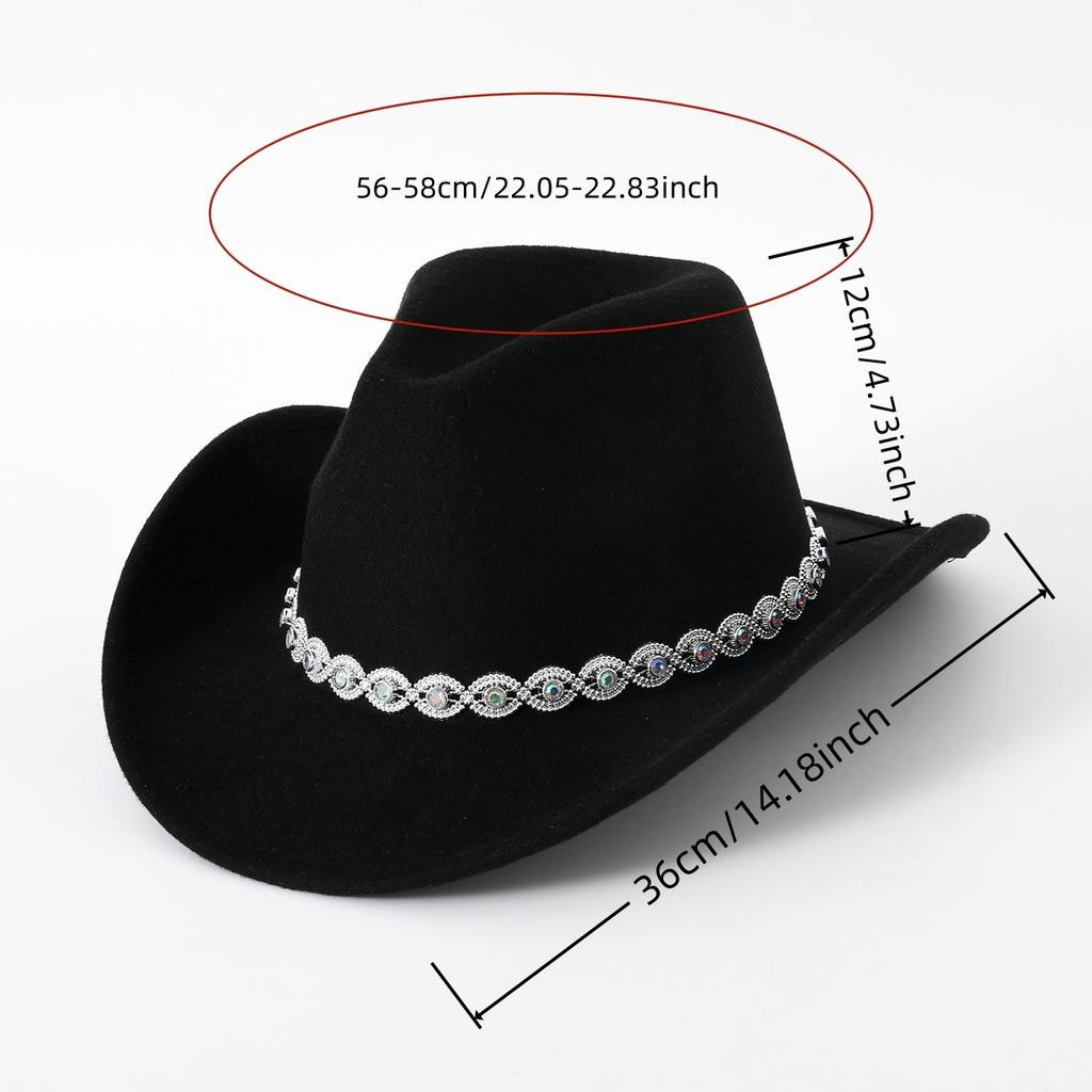 Men and Women Jazz Top Hat Party Festival Stage Performance Simple Top Hat Premium Wool Hat Western Cowboy Hat