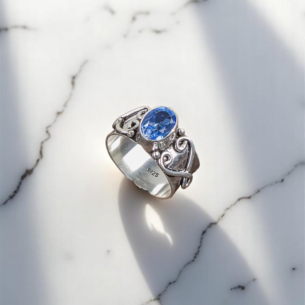Tanzanite Gemstone 925 Sterling Silver Jewelry Handmade Ring For Birthday Gift RR-16-6