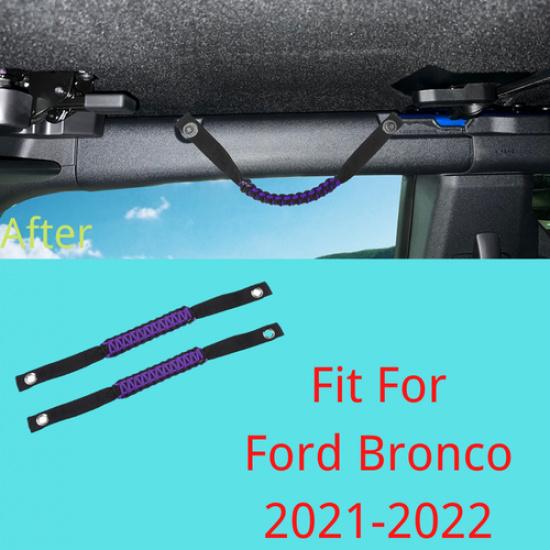 Kit Maniglie di Presa Laterali per Roll-Bar sul Tetto per Accessori Ford Bronco -2025 Viola