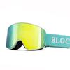 Ski goggles for men and women, adult-sized, with cylindrical lenses, double-layered anti-fog and windproof design, and a clip-on feature for