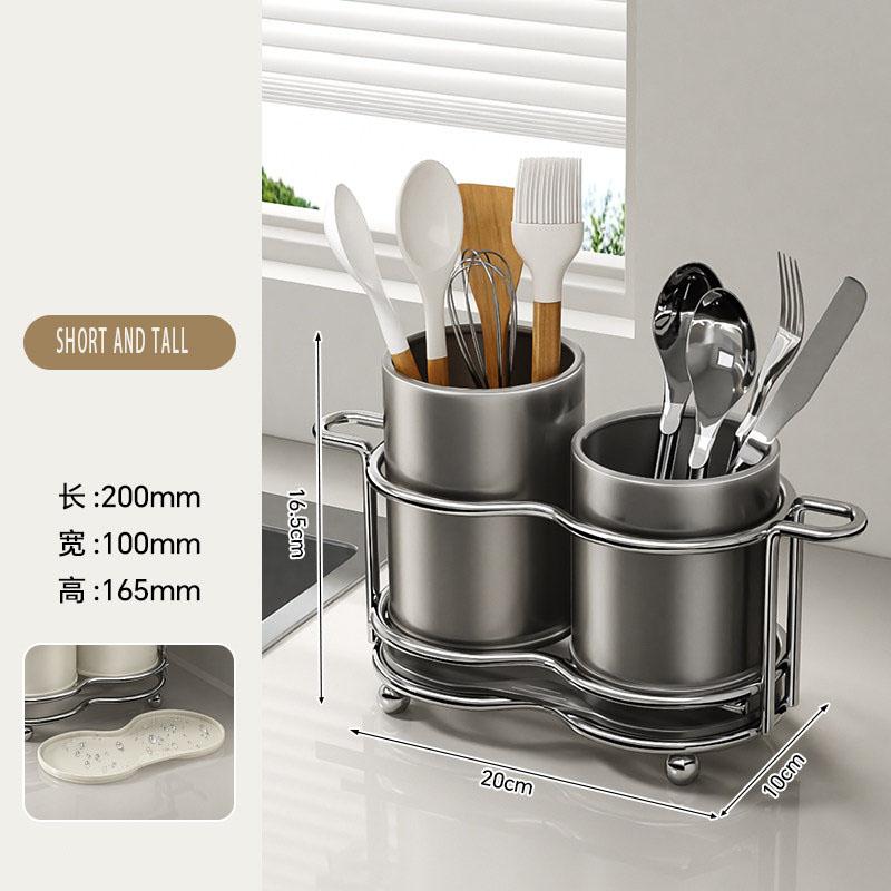 Household Utensils Storage Box Kitchen Rack for Chopsticks Drain Basket Spoon Storage Versatile Tableware Holder