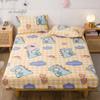 Pure Cotton Printed Fitted Sheet Only Non-Slip Protective Cover for Bedroom  (no Pillowcase)