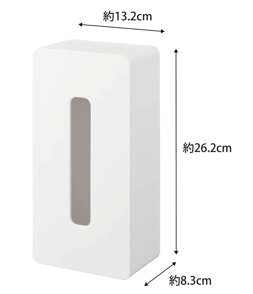 Yamazaki Tower Film Hook Tissue Regular X X Floating Storage for Kitchen 5587 Box, Size, White, Approx. W26.2 D13.2 H8.3cm, Paper,