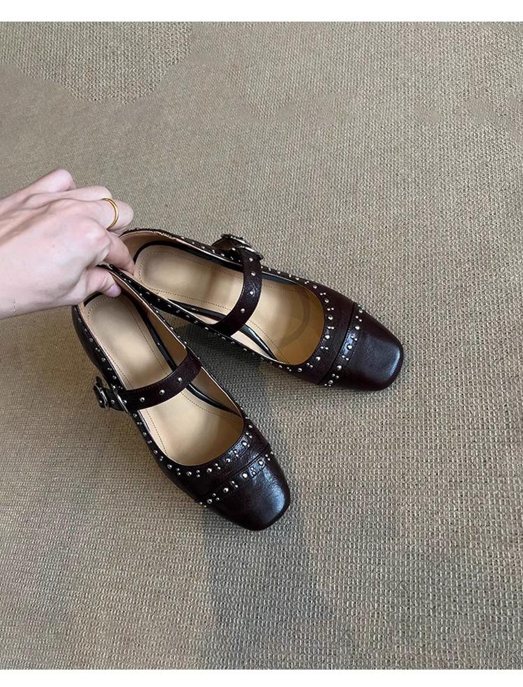 

Модные туфли Мэри Джейн, женские элегантные туфли на высоком каблуке, брендовые туфли с квадратным носком в стиле ретро из кожи, туфли на высоком каблуке для вечеринок, осенние, новые, толстая подошва 39 чёрный