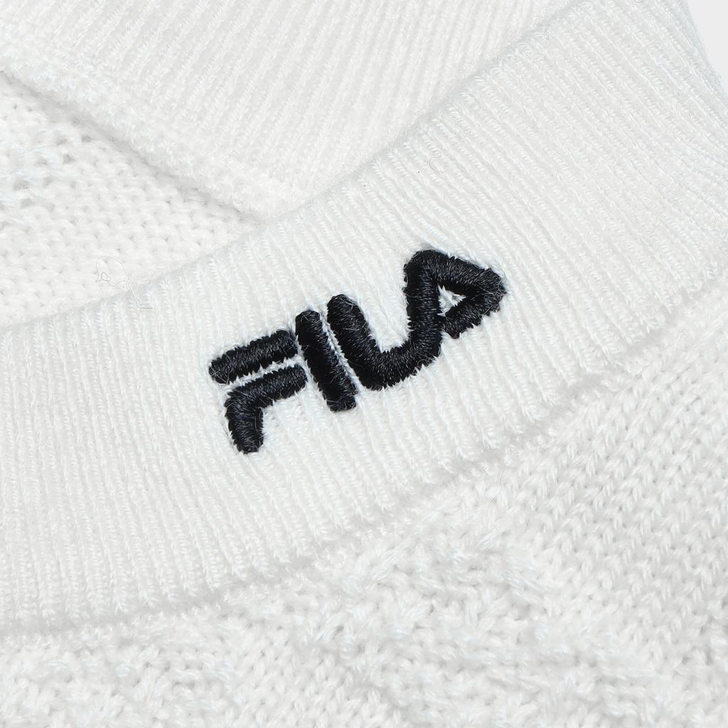 FILA Solid Color Crew Neck Pullover Sweater Women sweater Steam-White F11W411405F-IV