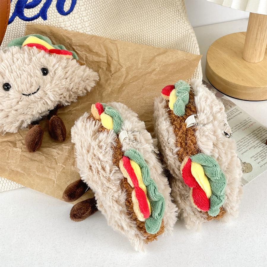 Plush Sandwich Sweet Doll Cute Taco Design Keychain Made With High Quality Pp Cotton