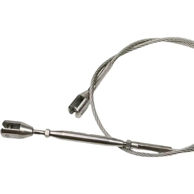 10mm 304 Stainless Steel Wire Rope with M12 End Fittings, 1 Meter