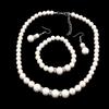 Natural Pearl Necklace Bracelet Earrings Fashion Jewelry Set