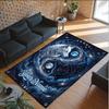 Covor de podea din catifea de cristal cu tematică vulpe, personalizat cu nume și text, covor cald pentru decorarea casei