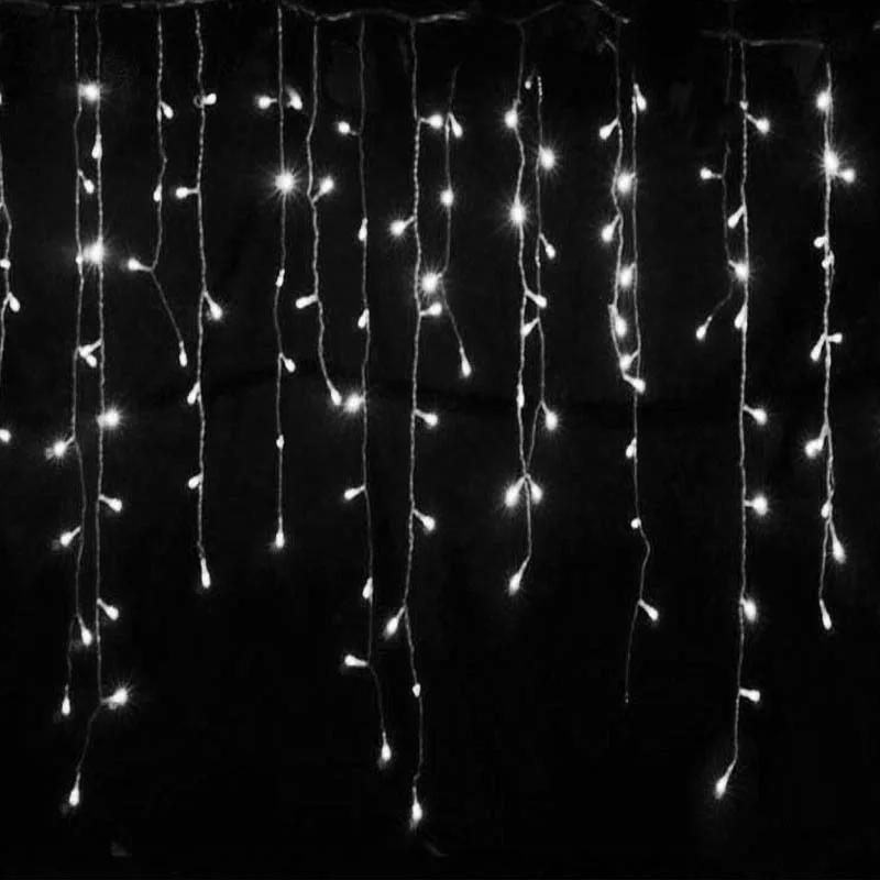 Festoon Garland Lamp Outdoor Icicle Light String Home Curtain Eaves Hanging Lights Wedding Party Garden Room Decoration EU Plug