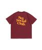 NET SOCIAL CLUB Wavy Vivid Logo Tee (Burgundy)