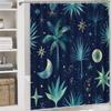 Starry Night Palm Shower Curtain: Embrace the Cosmic Design, Soft Fabric, and Tropical Vibes for Your Dreamy Bathroom