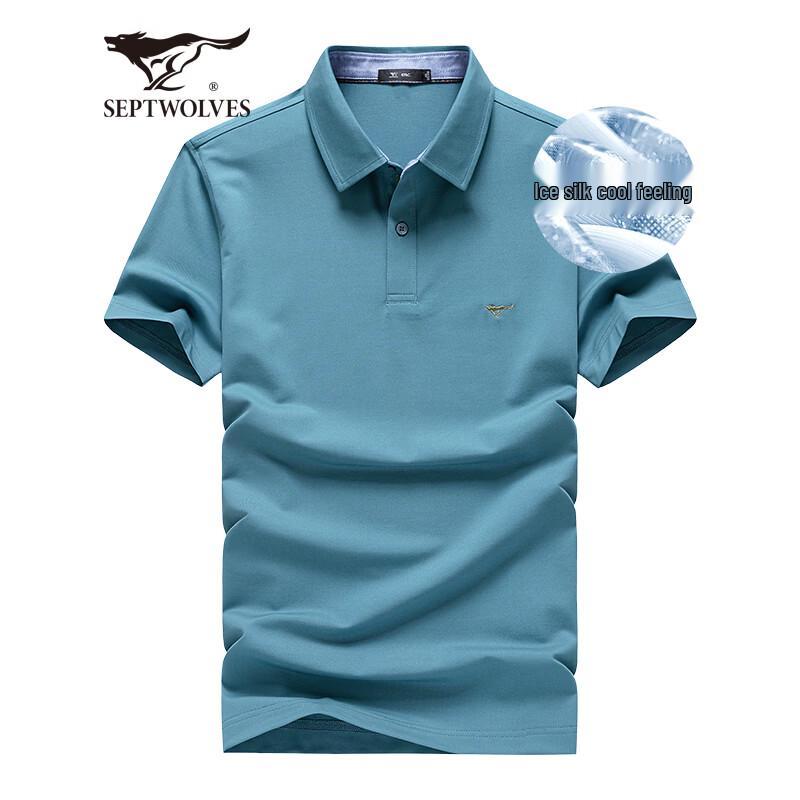 Septwolves Men s Summer Antibacterial Polo T-Shirt M