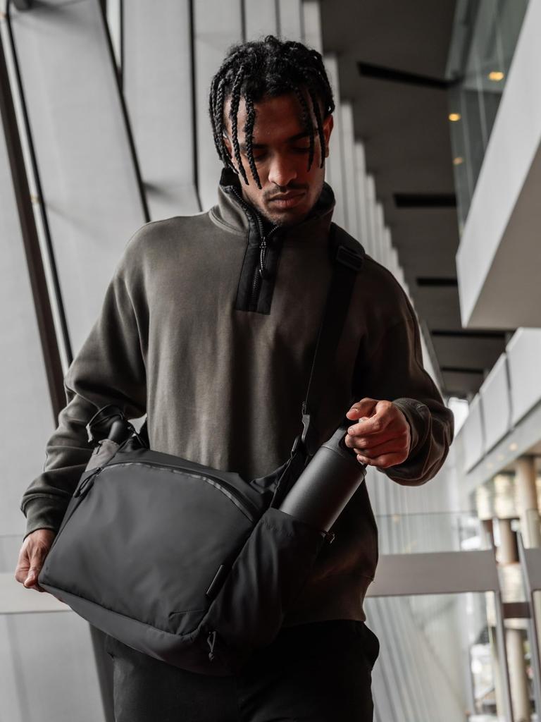 Flight Satchel 11L Messenger Bag Shoulder Bag Body Bag Black Medium [ALPAKA]