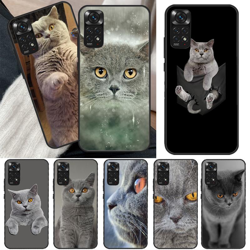 

Британский короткошерстный кот для Redmi 10A 10C 9A 9C 9T K40 K50, чехол для игрового телефона Redmi Note 11S 10S 9S 9 10 11 Pro