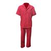 Yousheng 2Pcs/Set Men Outfit Lapel Short Sleeve Single Breasted Shirt Elastic Waist Long Pants Set Solid Color Loose Fit Casual Outfit