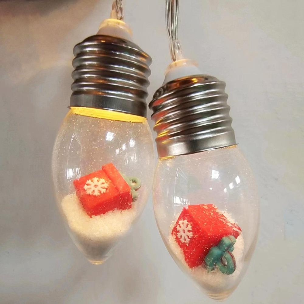 Fahison 1.5M 10LED Christmas Light String Battery box Santa Claus LED Lights Snowman Christmas Lamps Christmas