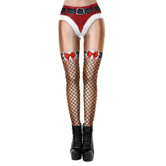 Women's Christmas Leggings High Waist Funny Printed Yoga Pants Soft Stretchy Merry Xmas Holiday Tights Costume