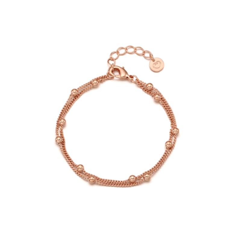 

bacio baci Double Point Chain Bracelet (pink) D21SB0812 single type