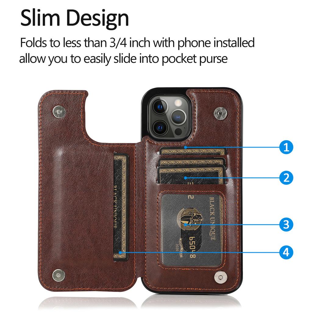 Butterfly Floral PU Leather Wallet Case for iPhone, Card Holder Slot Protective Cover with Kickstand