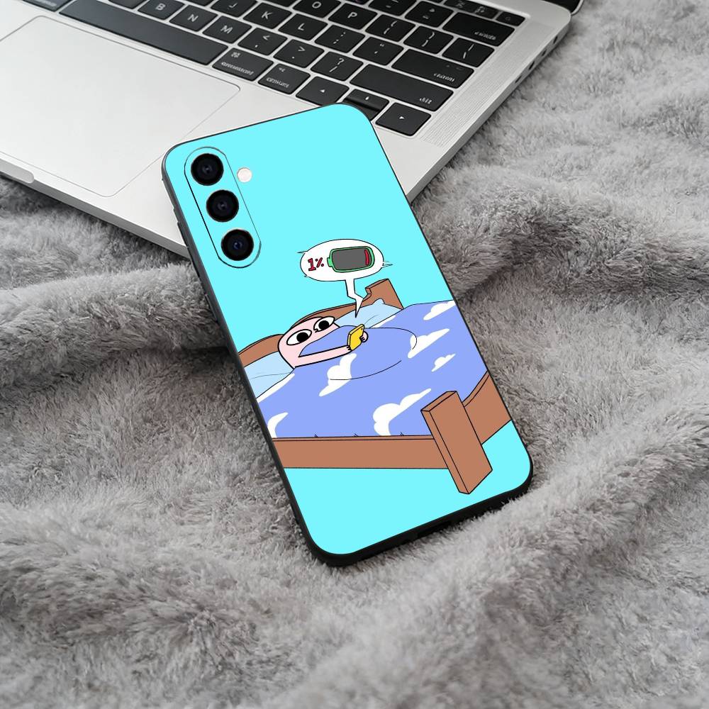 

C-Cartoon- Ketnipz Cute Phone Case For Samsung Galaxy A73,A71 A72,A70,A53,A52,A51,Soft Silicone Black Cover Samsung a714g