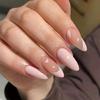 24 künstliche Fingernägel zum Aufkleben, Mandelform, French-Design, künstliche Nägel, Geschenk für Frauen und Mädchen