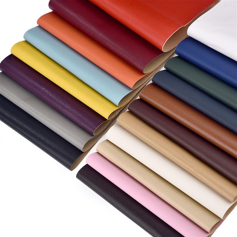 5Pcs 10*20cm Self-Adhesive Leather Stickers Strong Viscosity Artificial Litchi PU Leather Repair Patch For Sofa Car Seat Decals