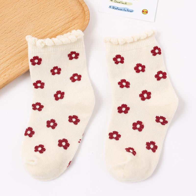 5 Paare/Lot Socken Mädchen Reine Baumwolle Frühling und Herbst Kinder Mid Cap Mädchen Baby Prinzessin Damen Socken 2-6 Jahre