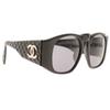 CHANEL COCO Mark sunglasses 94305 Matelasse black plastic Women Used