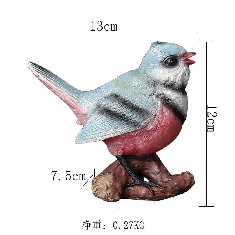 New Resin Bird Handicraft Ornament Garden Courtyard Statue Micro Landscape Ornament Ornament