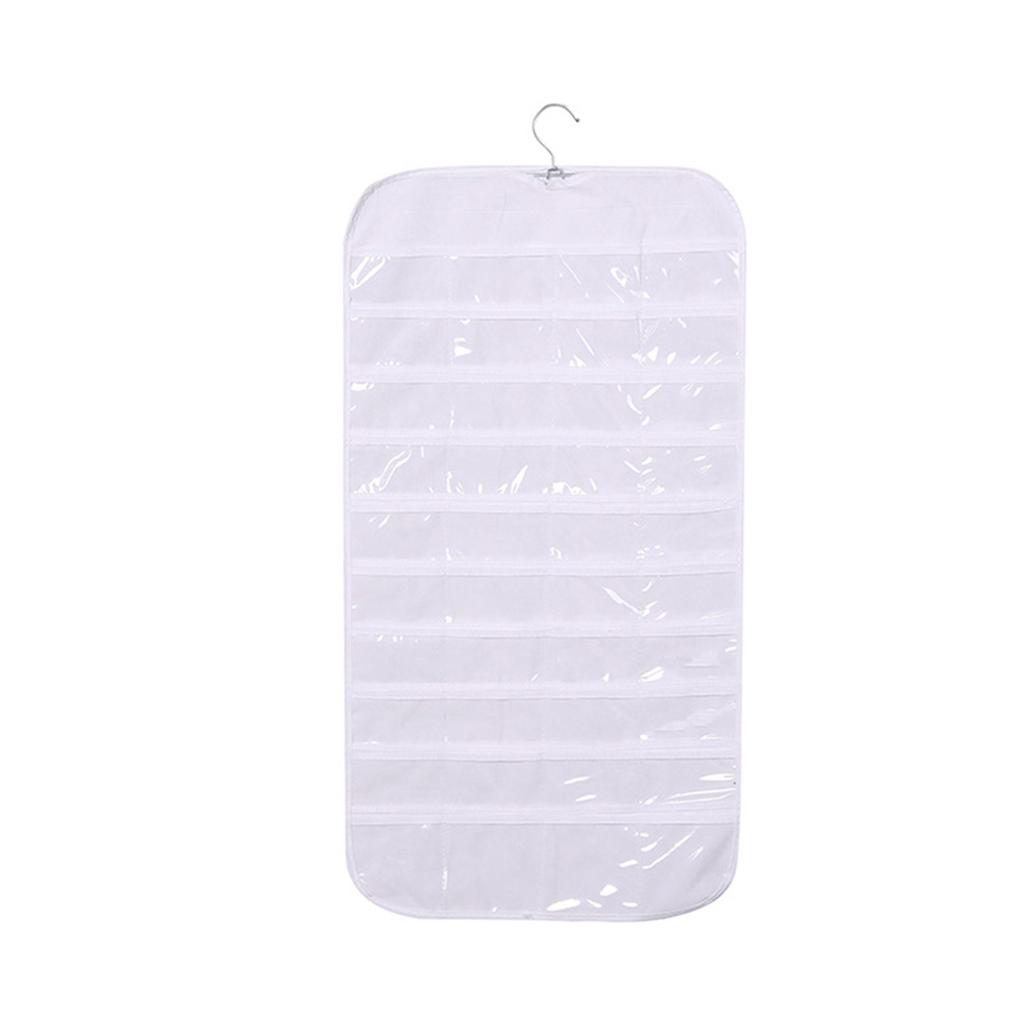 Hanging Jewelry Storage Bag Double-sided 80-pocket Jewelry Chain Storage Bag Non-woven Fabric Jewelry Storage Rack