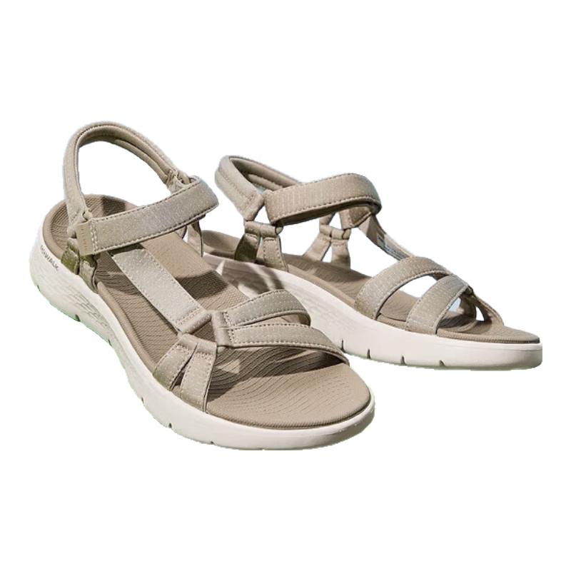 Женские летние повседневные уличные пляжные сандалии Skechers 141451 US 7.5 серо-коричневый