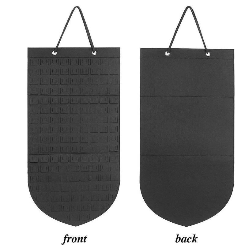 

Подвесной органайзер для хранения брошей, эмалевый держатель для лацканных значков, флаг, простой хлопковый настенный баннер, коллекция ювелирных изделий 1 Set чёрный