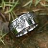 2025 NEW Men's 316L Stainless-steel Rings Viking Wolf Head Animal Amulet RING for Teens  Jewelry Gifts Free Shipping