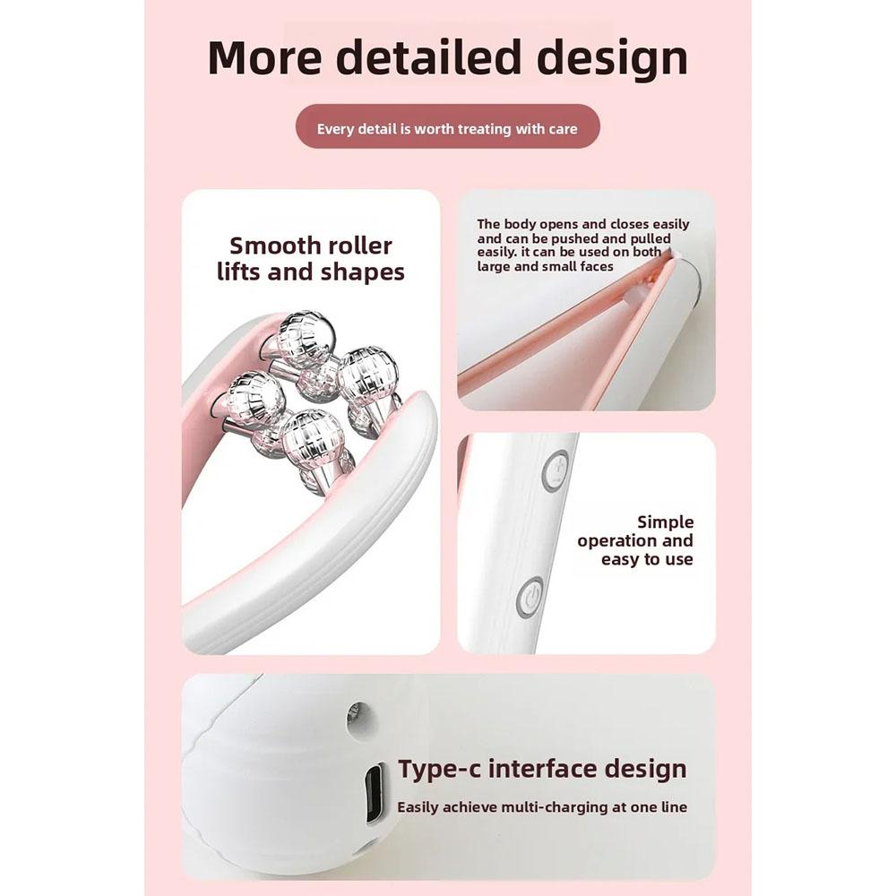 EMS Roller Face-Slimming Artifact V-Face Beauty Facial Massager For Firming And Lifting The Face