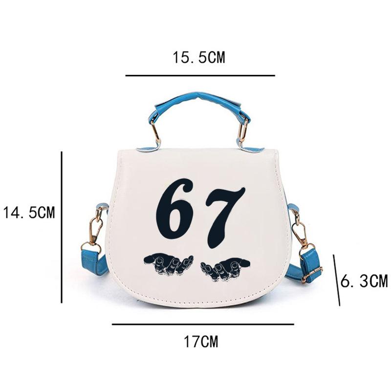 Six Seven 6 7 Meme Gen Alpha Slang cross-border portable ladies handbag 0 синий