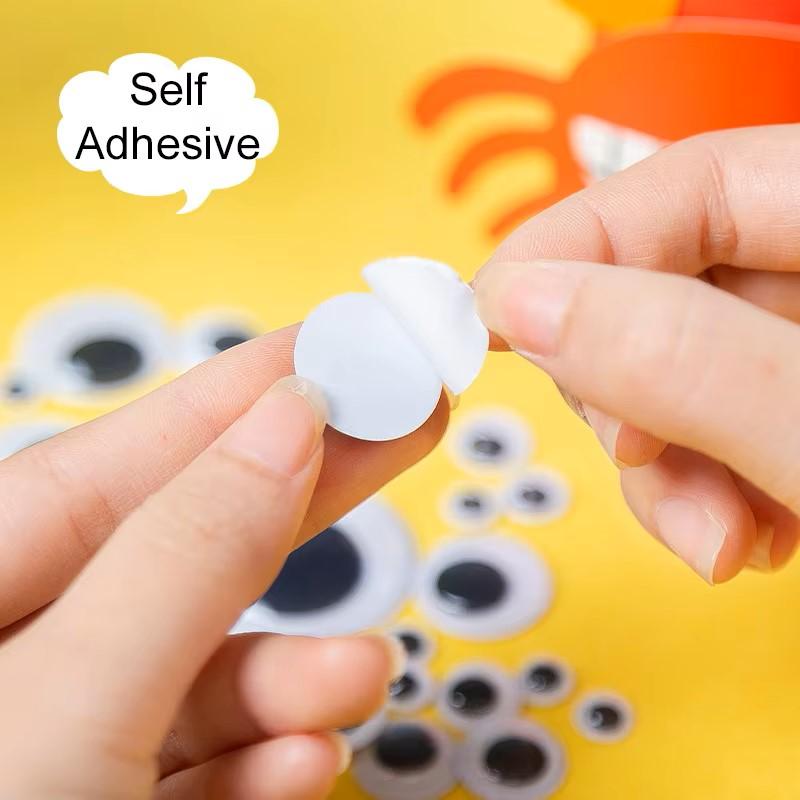 700/600Pcs Plastic Self-adhesive Wiggle Eyes for DIY Scrapbooking Decor Crafts Projects DIY Dolls Accessories Eyes Handmade Toys