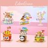 Bear Burger French Fries Panda Milk Tea Unicorn Cake Assembly Building Blocks For Kids And Collectors