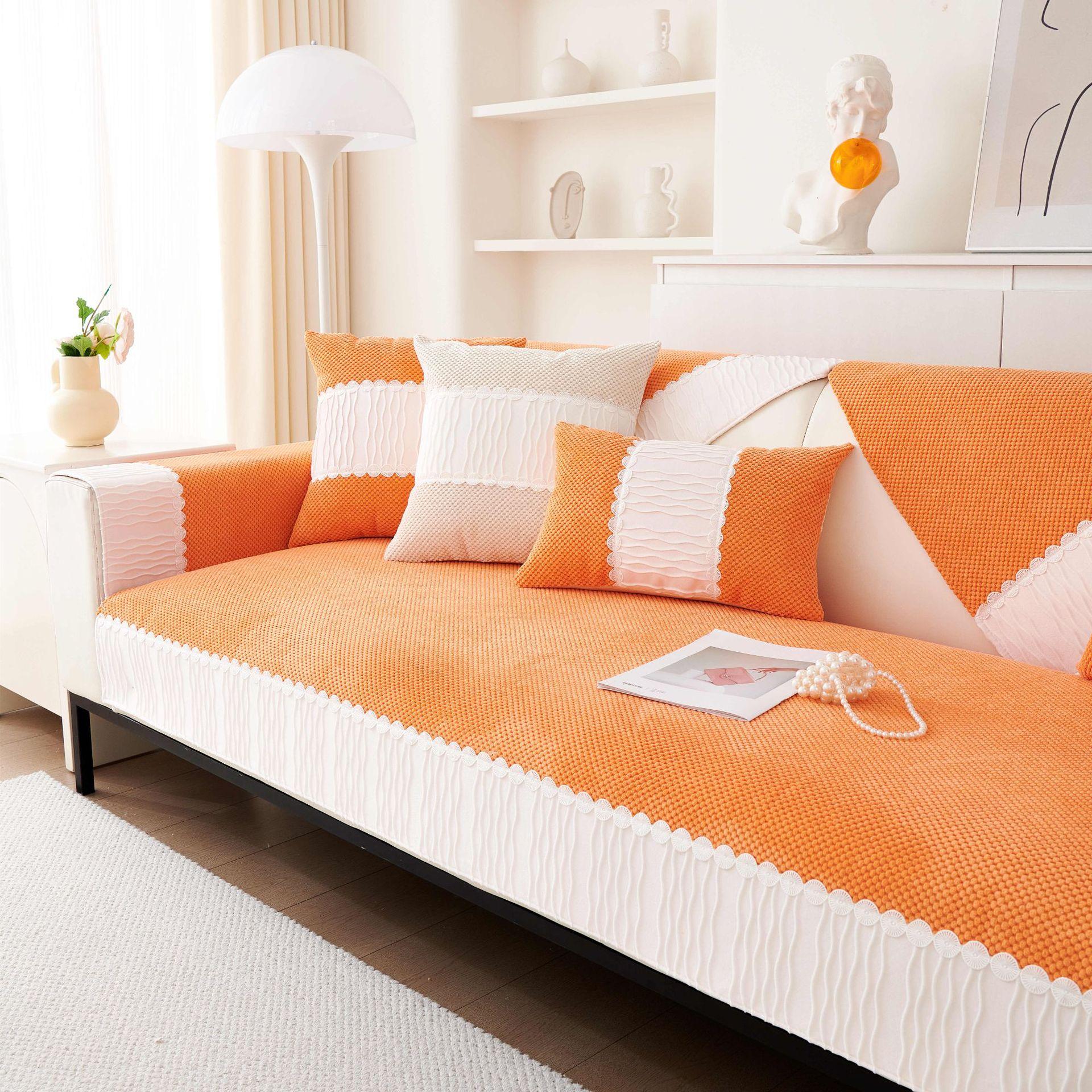 

Подушка для дивана в стиле французского крема, зимняя, всесезонная, кожаная, чехол для дивана, плюшевая, подушка для полотенца 70*70cm