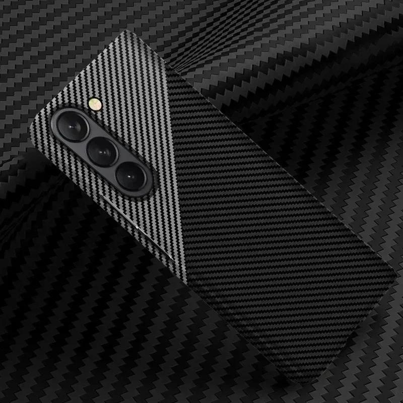 

Высококачественный чехол для телефона из углеродного волокна с текстурой кевлара для Samsung Galaxy Z Fold7 6 5 4 3 2 Тонкий Легкий Ударопрочный Защитный чехол для объектива Galaxy Z Fold7 серый