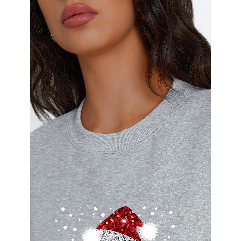 autumn Christmas printed Hoodies casual Oversized Sweatshirt Women Fashion Long Sleeve Tops Streetwear Harajuku Pullovers female