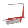 Kitchen Sink Rack Color Block Retractable Easy To Clean Multipurpose Storage Rack for KitchenPink